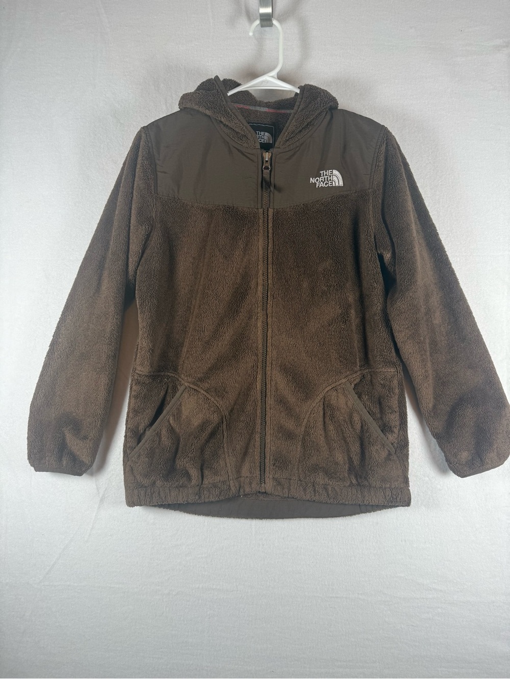 The North Face Brown Fleece Hoodie Size XL